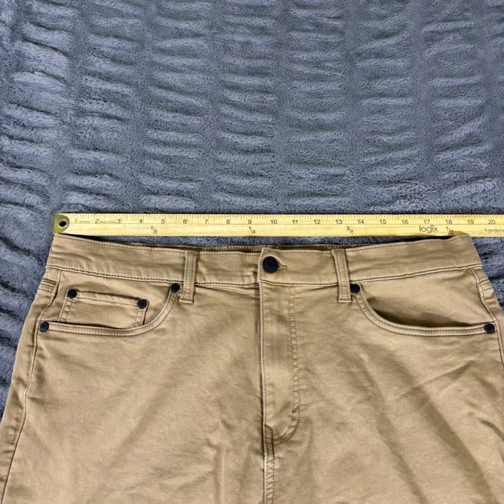 Banana Republic Mens 38x28 Khaki Tan 5 Pocket Stretch Chino Pants Straight Leg